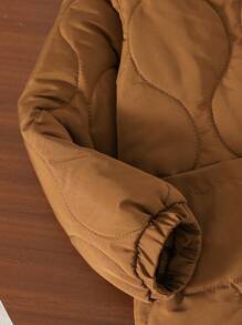 SHEIN 2pcs/Set Young Boys Casual Hooded  Cardigan Jacket And Washed Denim Pants, Comfortable Outfit For Daily Wear, Autumn Winter - Brown - View 6
