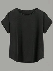 Calvaya 大码女式夏季圆领短袖宽松休闲 T 恤图案 T 恤女式上衣 - 彩色 - 查看 8