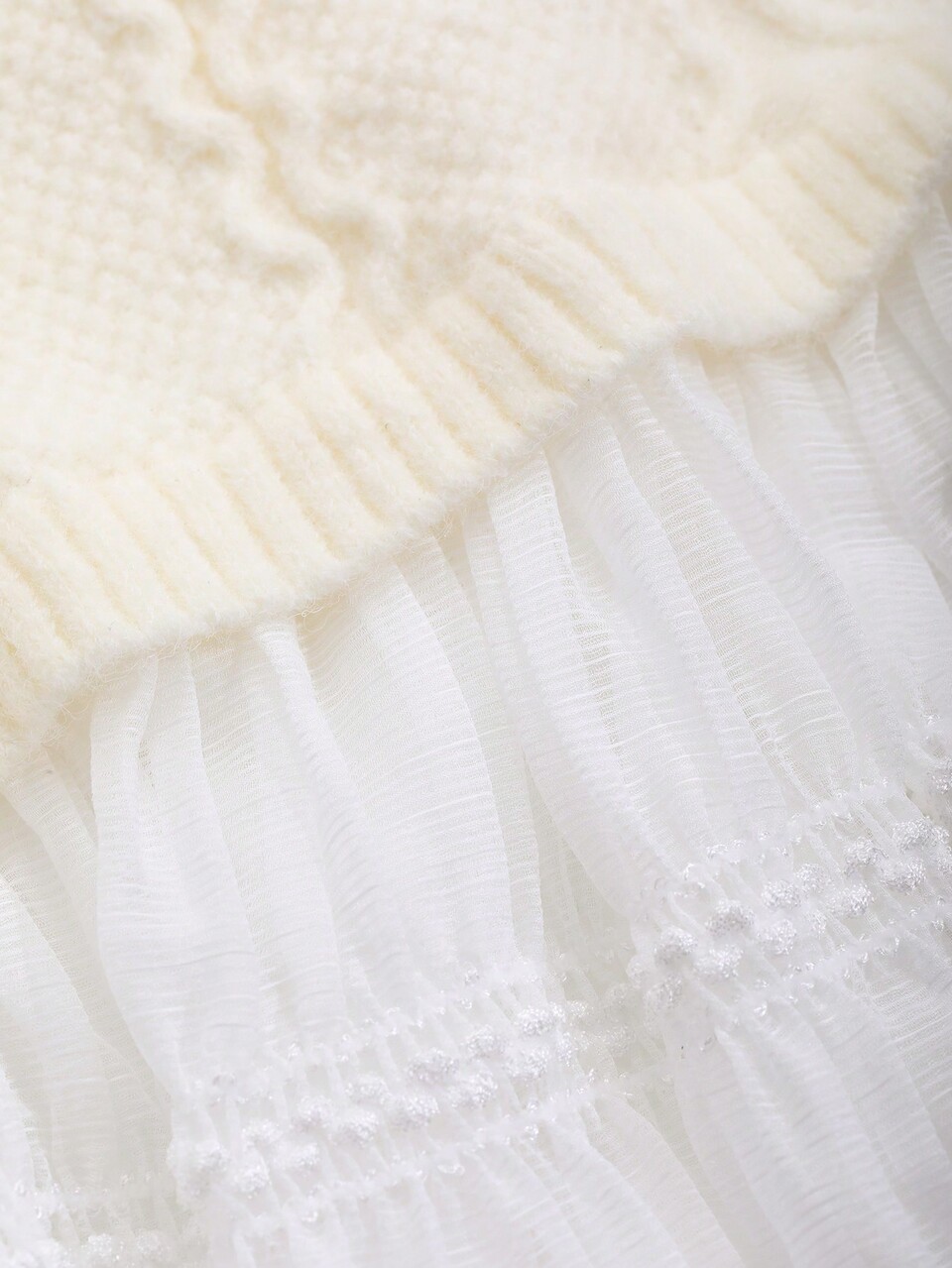 Tween Girls Cable Knit Contrast Mesh Sweater Dress,Back To School Clothes