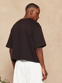 SUMWON Camiseta esencial ajustada, de alta calidad y peso pesado