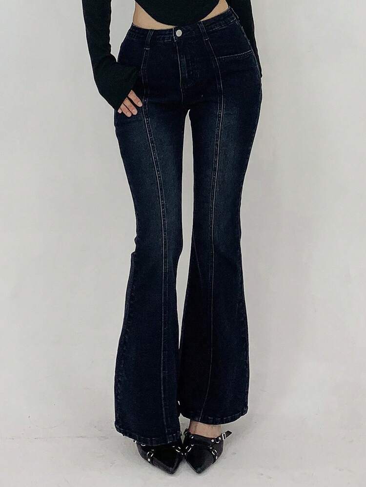 Women's Flare Pocket Casual Versatile Denim Jeans