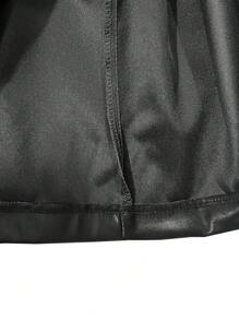 SHEIN Clasi Women's Solid Color Long Regular Jacket, Autumn - Black - View 9