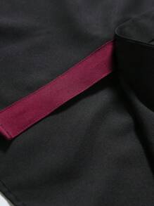 Manfinity Mode Áo sơ mi nam tay dài cài nút màu trơn, thường ngày cho mùa thu - màu đen - Xem 3