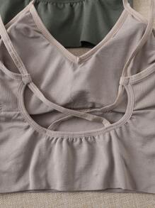 SHEIN Sport Studio 4pcs Medium Support  Seamless Sports Bra