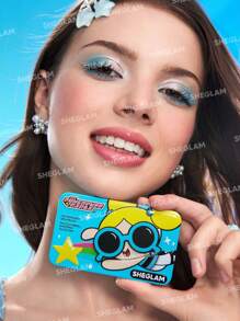 The Powerpuff Girls X SHEGLAM 教女孩眼影盤-歡樂與歡笑 閃亮霧面眼影盤 藍色 均勻著色 順滑易暈染眼影 品牌 美容 化妝 化妝品 適合女性與女孩 完美搭配冬季 Y2K 時尚 流行 生日禮物 假期 派對準備就緒 最佳顏色