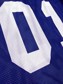 Aesthetic Post 大码男式网眼面料 V 领运动 T 恤