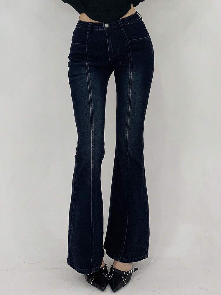 Women's Flare Pocket Casual Versatile Denim Jeans