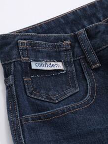 DAZY Women Front Button Closure Multi-Pocket Simple Baggy Jeans, Casual Daily Wear,Back To School Clothes - Medium Wash - View 8