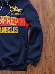 Manfinity VCAY Men's Printed Loose Knitted Hooded Sweatshirt, For Fall Winter - Multicolor - View 5