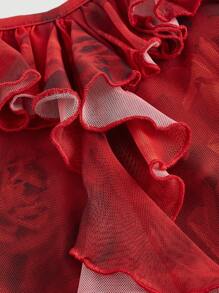 SHEIN MOD Váy dây mảnh in hoa đỏ cho nữ, Váy thu, Váy phong cách Goth, Váy cướp biển, Váy dạ hội hóa trang, Quần áo Hippie, Năm mới, Váy Valentine, Cướp biển, Váy thanh lịch cho phụ nữ, Váy phù thủy, Trang phục quỷ - Đỏ - Xem 3