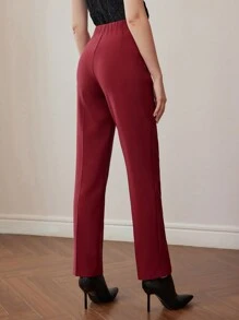 MOTF PREMIUM PRESS CREASE BUTTON DETAIL SUIT PANTS - Purple - View 8