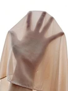 Swim Oasis Summer Beach Women Fashionable Solid Color Tie Cover-Up Skirt - Apricot - View 5