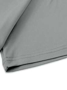 Manfinity Roughcore Camiseta de manga corta casual de cuello redondo con estampado de letras para hombre, verano - Gris - Ver 4