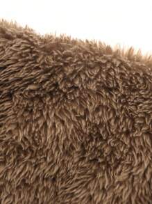 SHEIN EZwear Plus Size Reversible Hooded Jacket, For Winter - Khaki - View 7