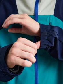 In My Nature 男士休闲字母印花撞色连帽户外夹克，春秋