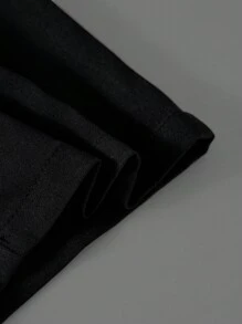 Locker sitzende Freizeithose mit Farbblock-Taille und weitem Bein für Tween Mädchen