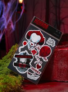 IT x SHEIN 1pc Horror Character & Alphabet Design Halloween Sticker