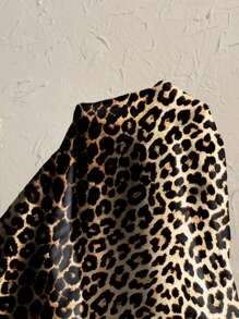 SHEIN Privé Women's Leopard Print Backless Long Dress,Dress,Floral Print Halter Neck A-Line Dress,Summer Long Dress, Seaside Long Dress, Women Long Dress, Backless Long Dress ,Hawaiian Long Dress For Daily,Parties,Dating,Wiesn Bierfest,Summer - Multicolor - View 6