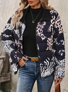 EMERY ROSE Giacca da donna con maniche lunghe imbottita a contrasto