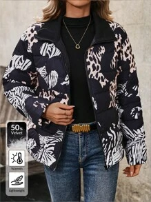 EMERY ROSE Giacca da donna con maniche lunghe imbottita a contrasto