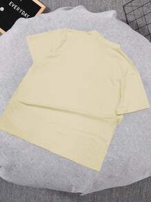 Manfinity Homme Plus Size Men's Casual Plain Short Sleeve Polo Shirt For Work