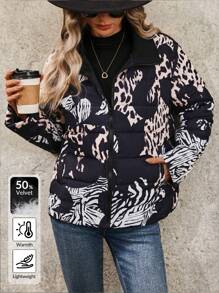 EMERY ROSE Giacca da donna con maniche lunghe imbottita a contrasto