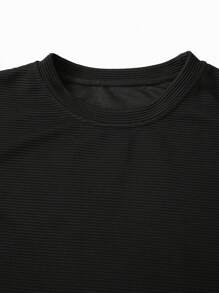 Manfinity Homme Camiseta de tirantes ancha con textura lisa casual para hombre, verano