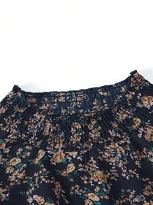 SHEIN LUNE Plus Size Casual Ditsy Floral Dress - Multicolor - View 6