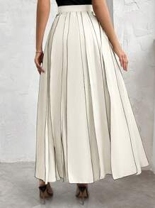 Firerie 1pc Women High Waist Pleated Skirt, Work Office Elegant