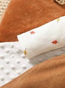 2pcs Baby Girl Round Neck Long Sleeve Allover Print Top And Loose Strap Dress Casual Set, Fall Clothes - Brown - View 6