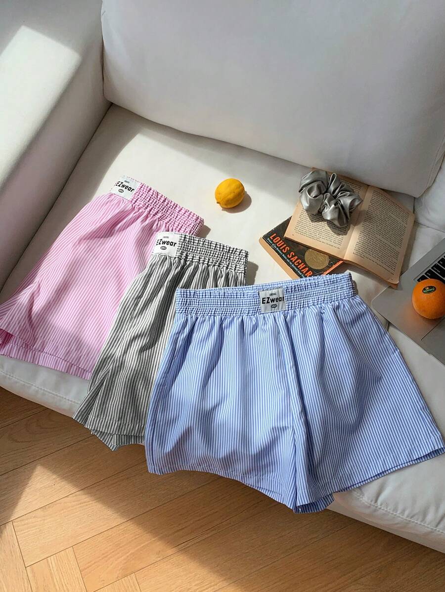 Comfortcana Bộ 3 quần short sọc cho nữ - Nhiều màu - Xem 1