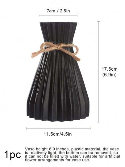 1pc Artificial Flower Vase, Ceramic Appearance Plastic Height 6.9 Inches, Unbreakable Home ation Inserted Fake Vase Cannot Hold Water, Moderne ative ation, Living Room, Table, Office, Centerpiece,Home ,Room Ramadan Bathroom view 2