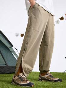 In My Nature Pantalon de survêtement casual pour homme avec imprimé lettrage, pour l'extérieur