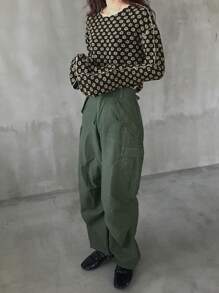 FRIFUL 女式花卉印花纹理喇叭袖长袖 T 恤，返校服装