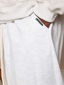 SUMWON Balloon Fit Jogger Sweatpants Ultra Soft Fleece Athletic Loungewear Oversized Relaxed Casual Comfort Pants For Home Gym Training Winter Fall - Grey - View 6