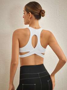 Activina Sport Bh Mit Rundem Halsausschnitt Und Loch-muster Auf Der Rückseite