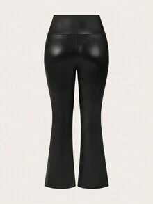 CovetEZ Plus Size Women Flared Pants - Black - View 2
