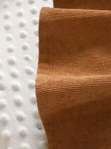 2pcs Baby Girl Round Neck Long Sleeve Allover Print Top And Loose Strap Dress Casual Set, Fall Clothes - Brown - View 7