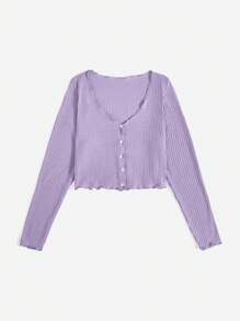 SHEIN EZwear Plus Size Women V-Neck Button Down Long Sleeve Casual T-Shirt, Spring/Summer