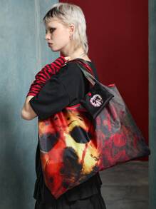WB Horror X SHEIN Bolsa de compras plegable de colaboración, Halloween, bolsas de Halloween perfectas para fiestas de disfraces que combinan con los disfraces de Halloween - Multicolor - Ver 3