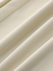 Chiquease Pantaloni de costum cu pliuri pentru navetă zilnică, culoare uni, cu draperie - Caisă - Vizualizare 5