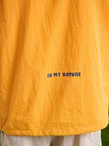 In My Nature Men's Letter Print Raglan Sleeve Hooded Casual Loose Outdoor Jacket,Orange Long Sleeve - Orange - View 7