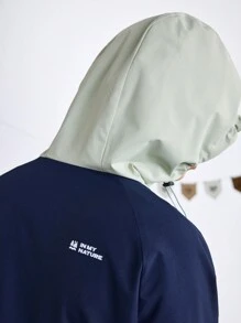 In My Nature 男士休闲字母印花撞色连帽户外夹克，春秋