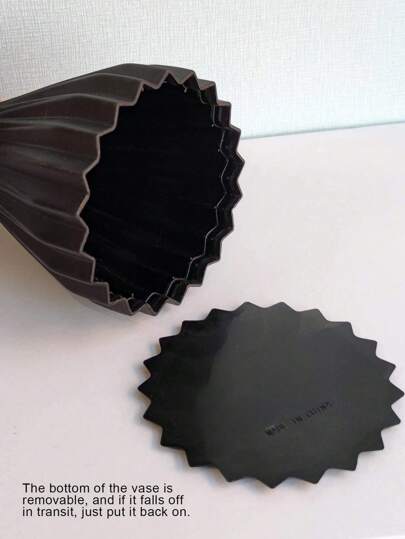 1pc Artificial Flower Vase, Ceramic Appearance Plastic Height 6.9 Inches, Unbreakable Home ation Inserted Fake Vase Cannot Hold Water, Moderne ative ation, Living Room, Table, Office, Centerpiece,Home ,Room Ramadan Bathroom view 4