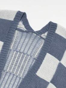 Chiquease Women's Simple Long Sleeve Plaid Cardigan, Casual Daily Wear - Multicolor - View 4