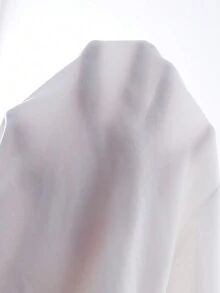 SHEIN 少女纯色长袖上衣搭配褶皱阔腿裤，秋季 - 白色 - 查看 8