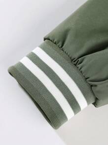 Manfinity Homme Men's Colorblock Jacket Casual All-Match All-Match Coat Flight Suit - Green - View 5