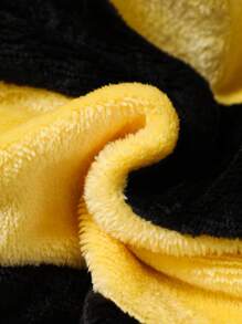 男婴服装可爱拼布蜜蜂连帽连体衣冬季服装 - 彩色 - 查看 6