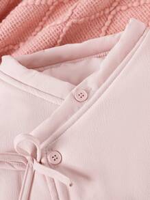 Baby Girls Hanfu Style Casual Quilted Outfit For Autumn