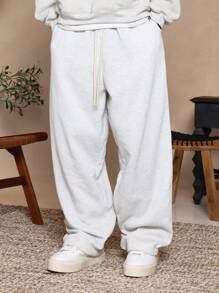 SUMWON Balloon Fit Jogger Sweatpants Ultra Soft Fleece Athletic Loungewear Oversized Relaxed Casual Comfort Pants For Home Gym Training Winter Fall - Grey - View 3